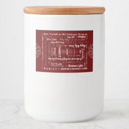 Rótulo Para Comida Belo Natal Deseja a família