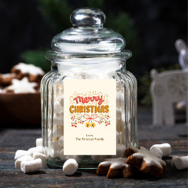 Rótulo Para Comida Berries e Bells Feliz Natal