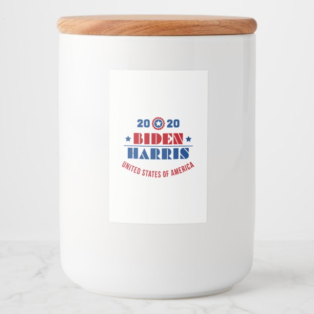 Rótulo Para Comida Biden Harris 2020 (Frente)