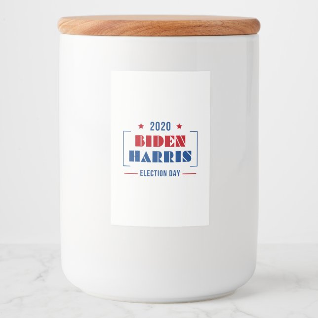 Rótulo Para Comida Biden Harris 2020 (Frente)