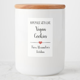 Rótulo Para Comida Biscoitos brancos simples caseiros