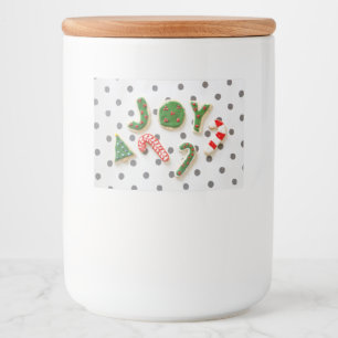 Rótulo Para Comida Biscoitos de Natal alegres