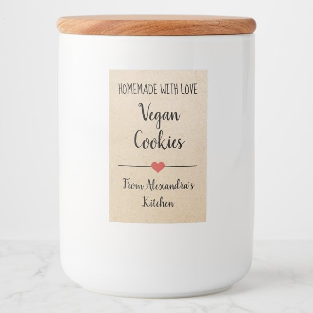 Rótulo Para Comida Biscoitos kraft caseiros (Frente)