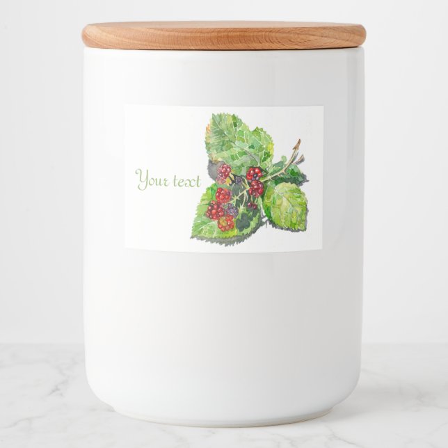 Rótulo Para Comida BlackBerry (Frente)