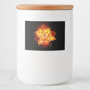 Rótulo Para Comida Blooming Fire Rosa