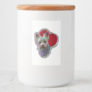 Rótulo Para Comida Blue Dourado Yorkshire Yorkie Terrier