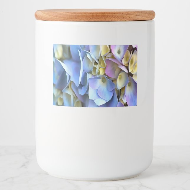 Rótulo Para Comida Blue Hydrangea Shrub Artístico Bossom (Frente)