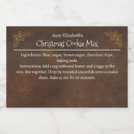 Rótulo Para Comida Bolachas de Natal Personalizadas
