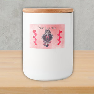 Rótulo Para Comida Boneca Rag Goth Com Corações Pretos Grandes Coraçõ
