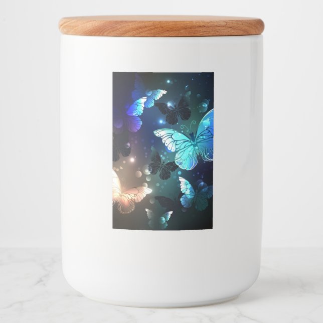 Rótulo Para Comida Borboleta Noturna Flutuante (Frente)