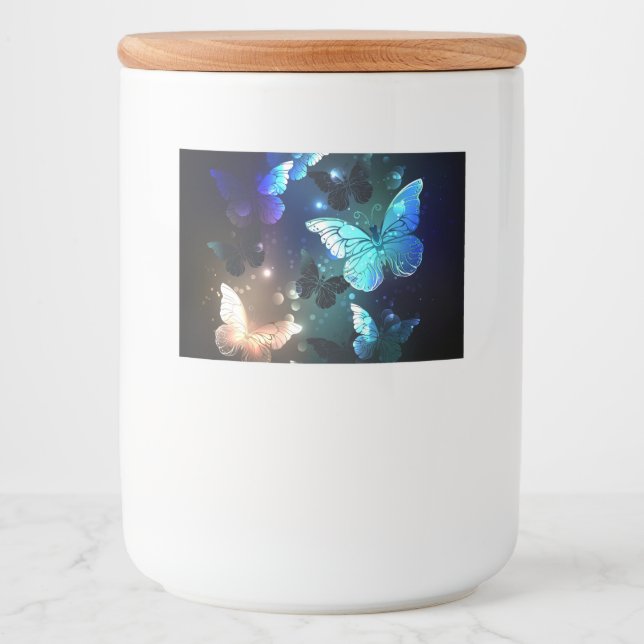 Rótulo Para Comida Borboleta Noturna Flutuante (Frente)