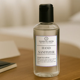 Rótulo Para Comida Brandable Hospitality Guest Hand Sanitizer