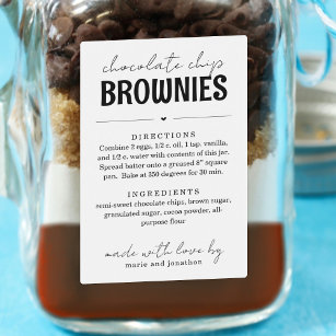Rótulo Para Comida Brownie Mix em um Jar Gift