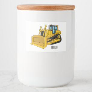 Rótulo Para Comida Bulldozer cartoon illustration