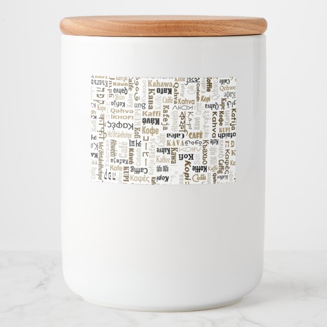 Rótulo Para Comida Café (Frente)