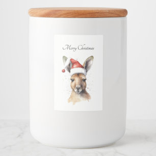 Rótulo Para Comida Canguru de Natal, personalizável