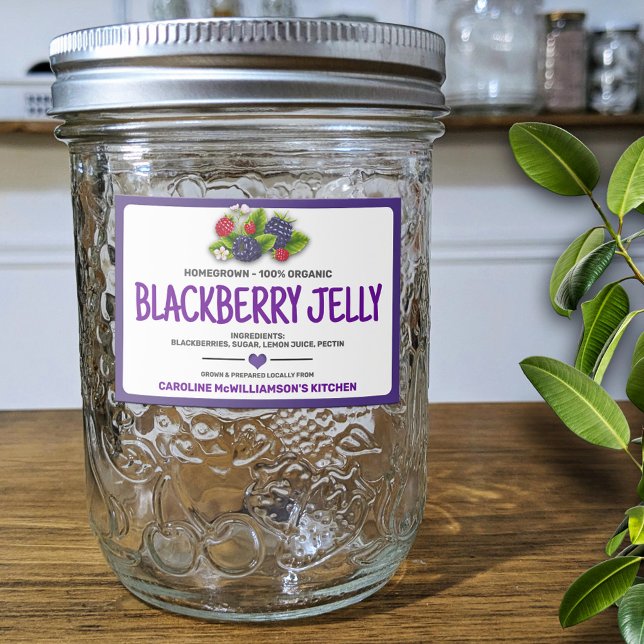 Rótulo Para Comida Canned Blackberries Food Label (Criador carregado)