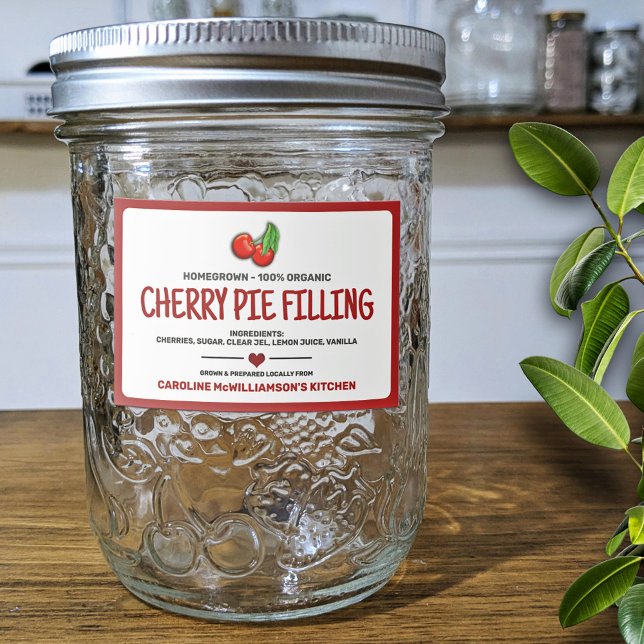 Rótulo Para Comida Canned Cherries Food Label (Criador carregado)