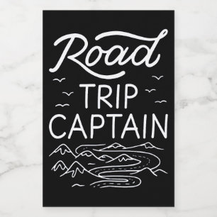 Rótulo Para Comida Capitão de Viagem I - Piloto de RV Férias de Acamp