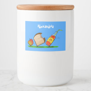 Rótulo Para Comida Caricatura de formigas engraçadas