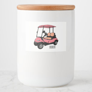 Rótulo Para Comida Carrinho de golfe / desenho animado de buggy de go