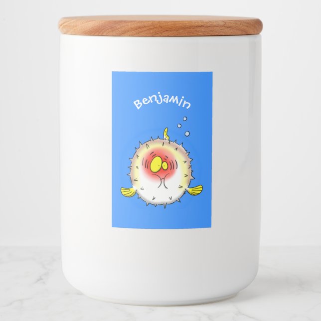 Rótulo Para Comida Cartografia de peixe-porco-espinho-espinho (Frente)