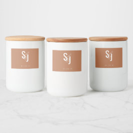 Rótulo Para Comida Casamento Boêmico da Tipografia Terracotta Minimal