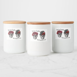 Rótulo Para Comida Casamento Crânio - Até A Morte Nós Fazemos Parte D