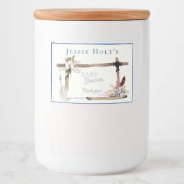 Rótulo Para Comida Chá de fraldas de Sudoeste Bonito