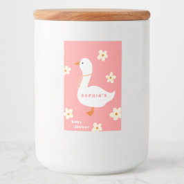 Rótulo Para Comida Chá de fraldas White Goose and Daisies