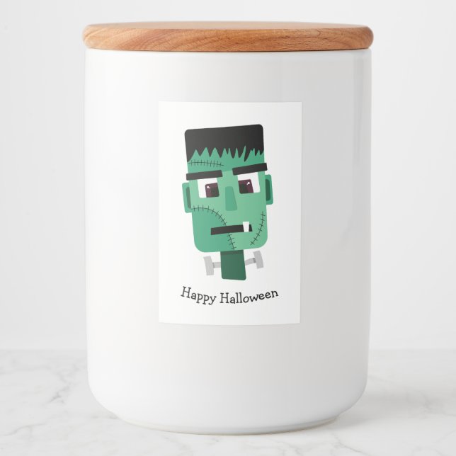 Rótulo Para Comida Chefe do Monstro do Frankenstein (Frente)