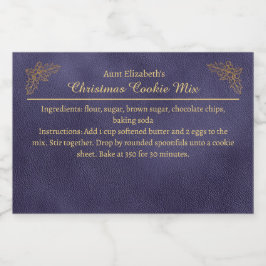 Rótulo Para Comida Christmas Cookies Baking Mix Personalized Blue