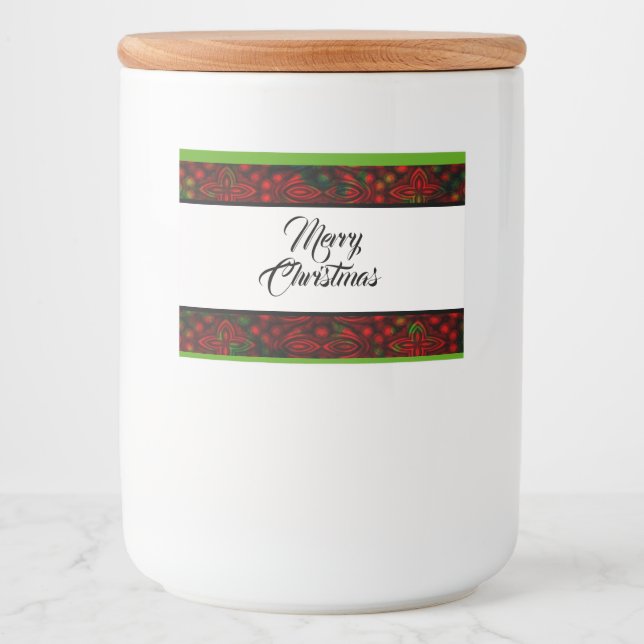 Rótulo Para Comida Chritmas Faux Foil Design 2 (Frente)