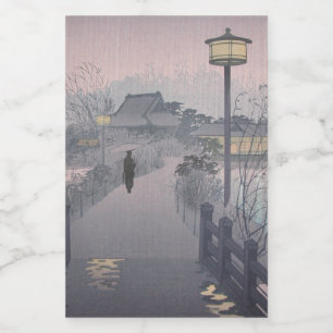 Rótulo Para Comida Chuva Crepuscular no Caminho para Shinobazu no Jap