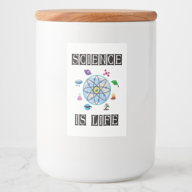 Rótulo Para Comida Ciência é vida (Frente)