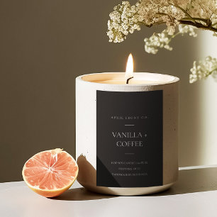 RÓTULO PARA COMIDA CINZA ESCURA SIMPLES VELA MODERNA MÍNIMA PRETA