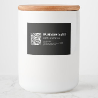 Rótulo Para Comida Código QR personalizado e texto retrô-moderno edit