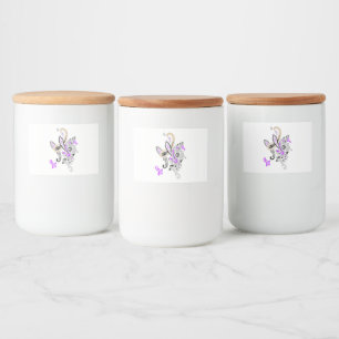 Rótulo Para Comida Coleção Luxuosa de Paisley Botânico