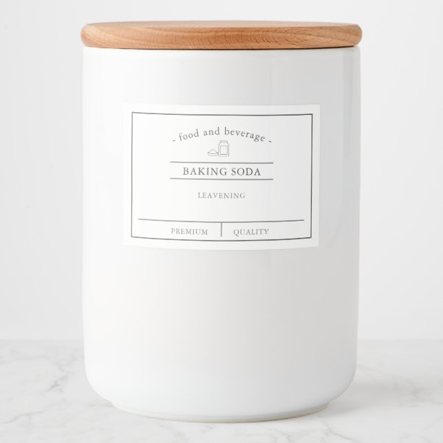 Rótulo Para Comida Comida (Frente)