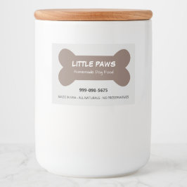 Rótulo Para Comida Comida Caseira para Cães Little Paws