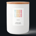 Rótulo Para Comida Company Logo White<br><div class="desc">Easily personalize these custom food labels with your company logo and other important details. Make a great first impression with our scratch-resistant and waterproof personalized food labels. These minimalist custom labels come with easy peel-and-stick method; labels are easily applied by removing the crack and peel backing to expose the permanent...</div>