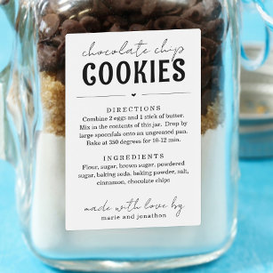 Rótulo Para Comida Cookie Mix em um Jar Gift