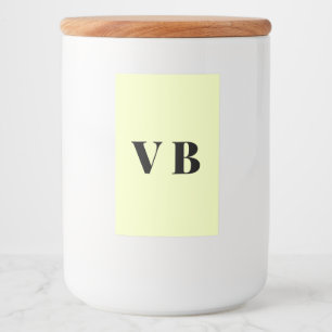 Rótulo Para Comida cor personalizada pastel simples minimal sólido pe