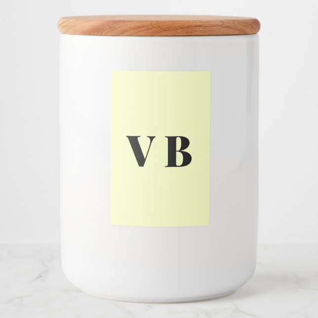 Rótulo Para Comida cor personalizada pastel simples minimal sólido pe (Frente)