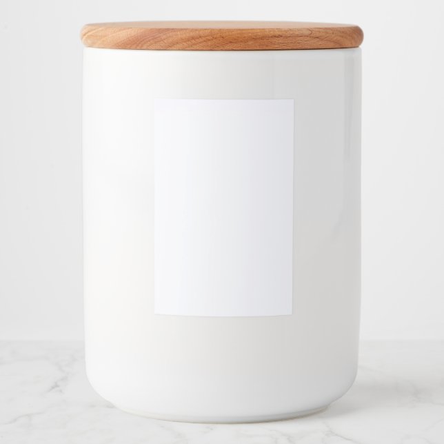 Rótulo Para Comida Cor Sólida Branco Fantasma (Frente)