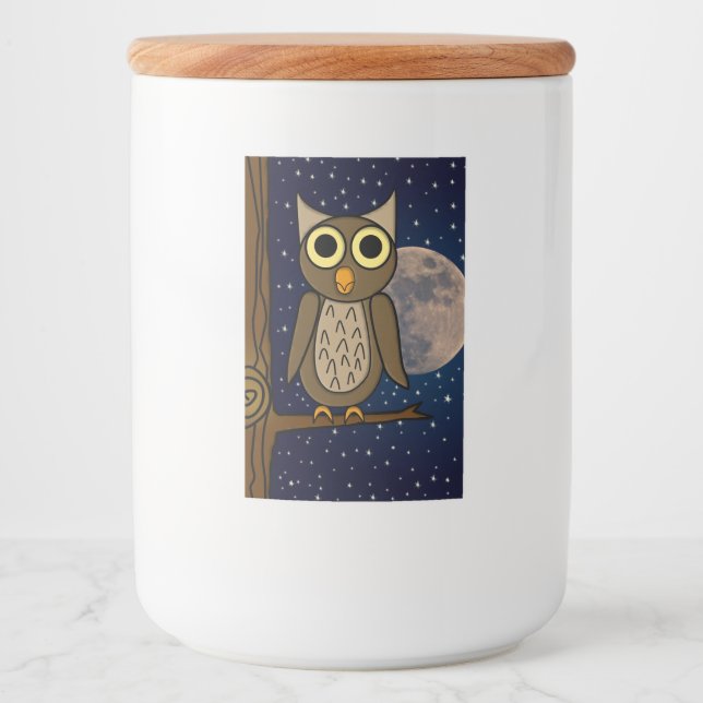 Rótulo Para Comida coruja (Frente)