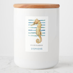 Rótulo Para Comida Costeira de praia de hidrocolorida