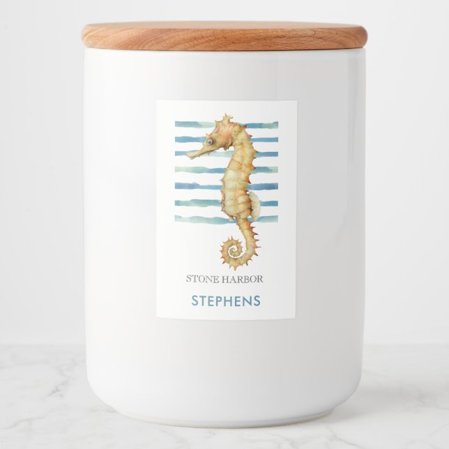 Rótulo Para Comida Costeira de praia de hidrocolorida (Frente)