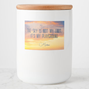 Rótulo Para Comida Cotação Céu de Nome Personalizado