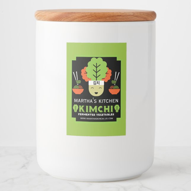 Rótulo Para Comida Cozinha Kimchi Comida Caseira (Frente)